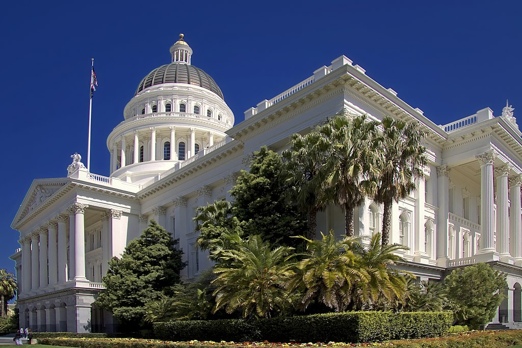 a photo of the exterior of the California State Capitol Building